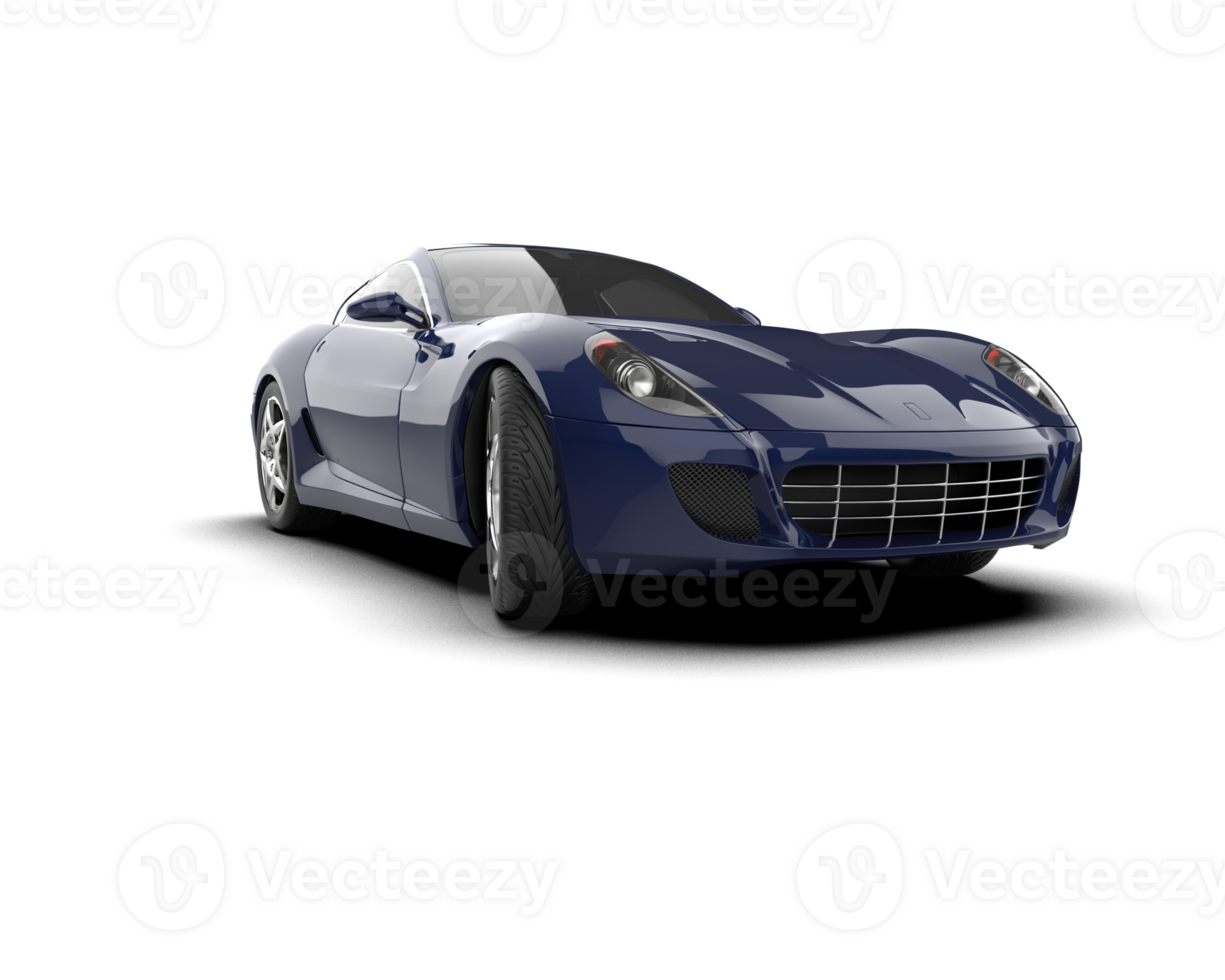 Realistic sport car isolated on background. 3d rendering - illustration png