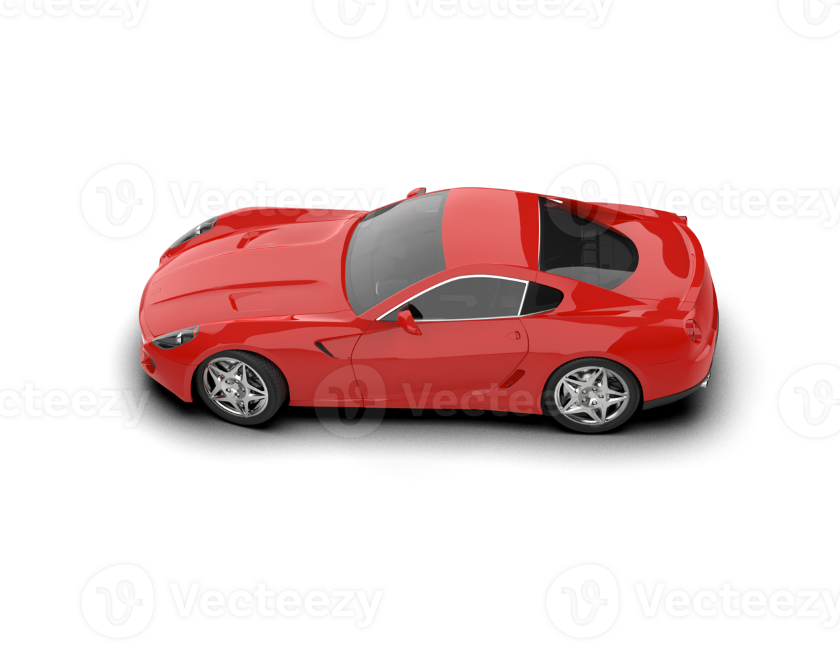 Realistic sport car isolated on background. 3d rendering - illustration png