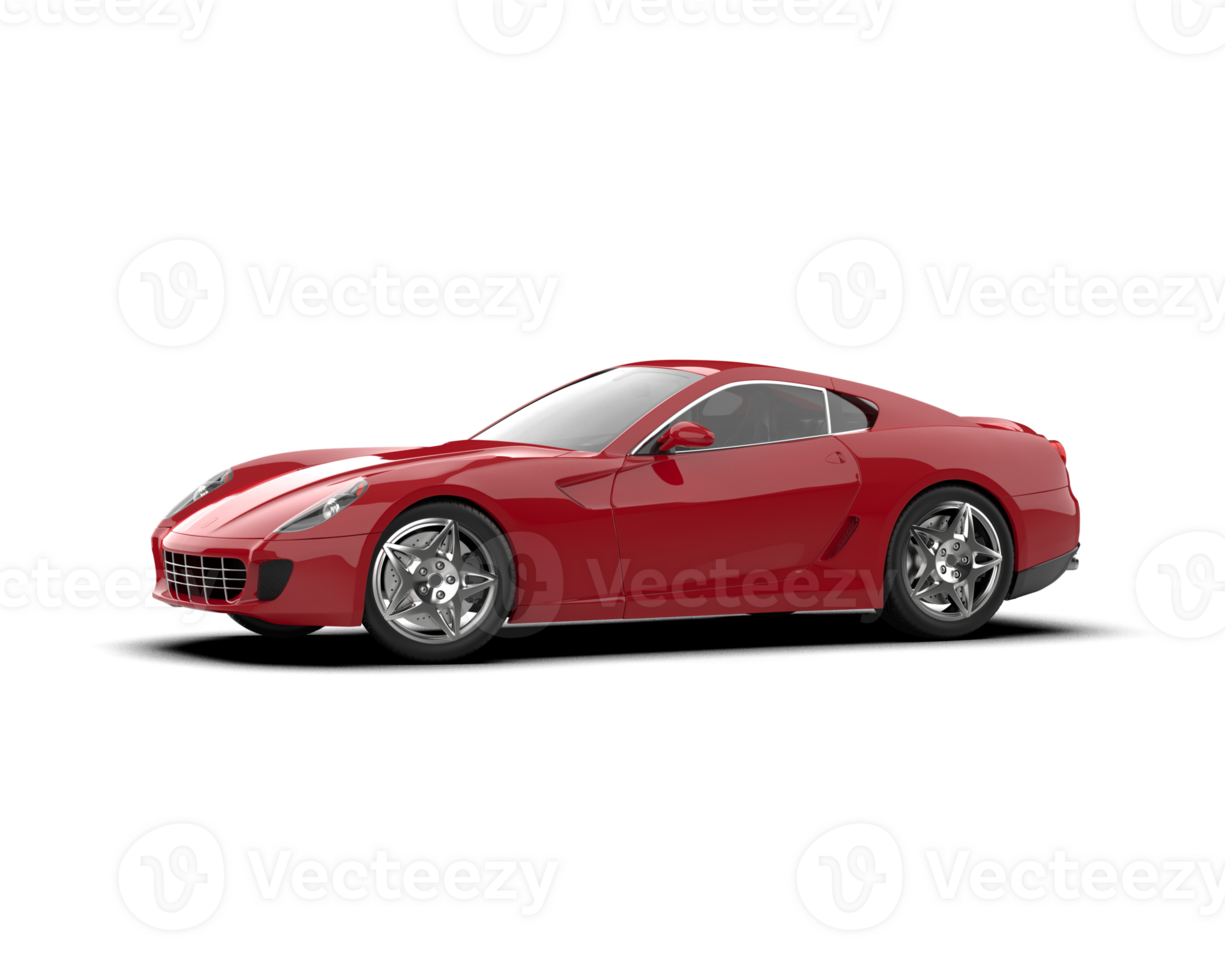 Realistic sport car isolated on background. 3d rendering - illustration png