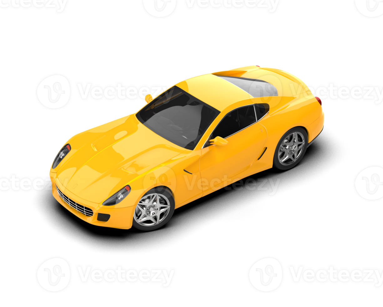 Realistic sport car isolated on background. 3d rendering - illustration png