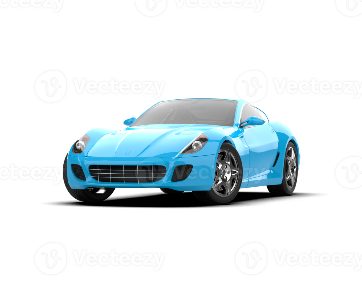 Realistic sport car isolated on background. 3d rendering - illustration png