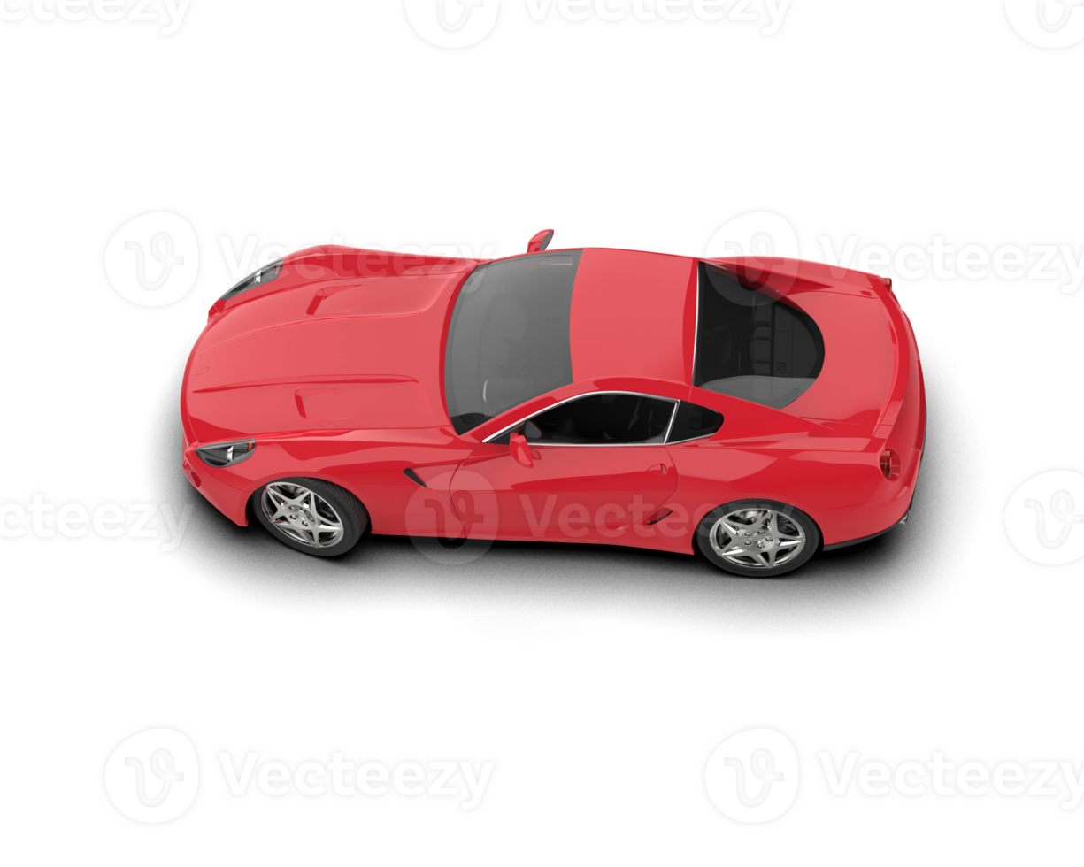 Realistic sport car isolated on background. 3d rendering - illustration png