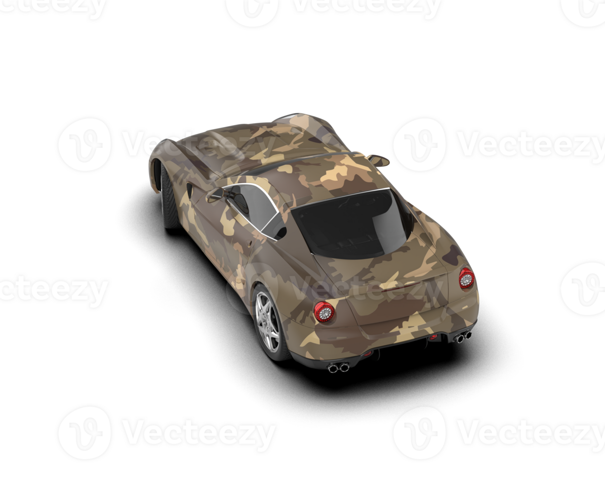 Realistic sport car isolated on background. 3d rendering - illustration png