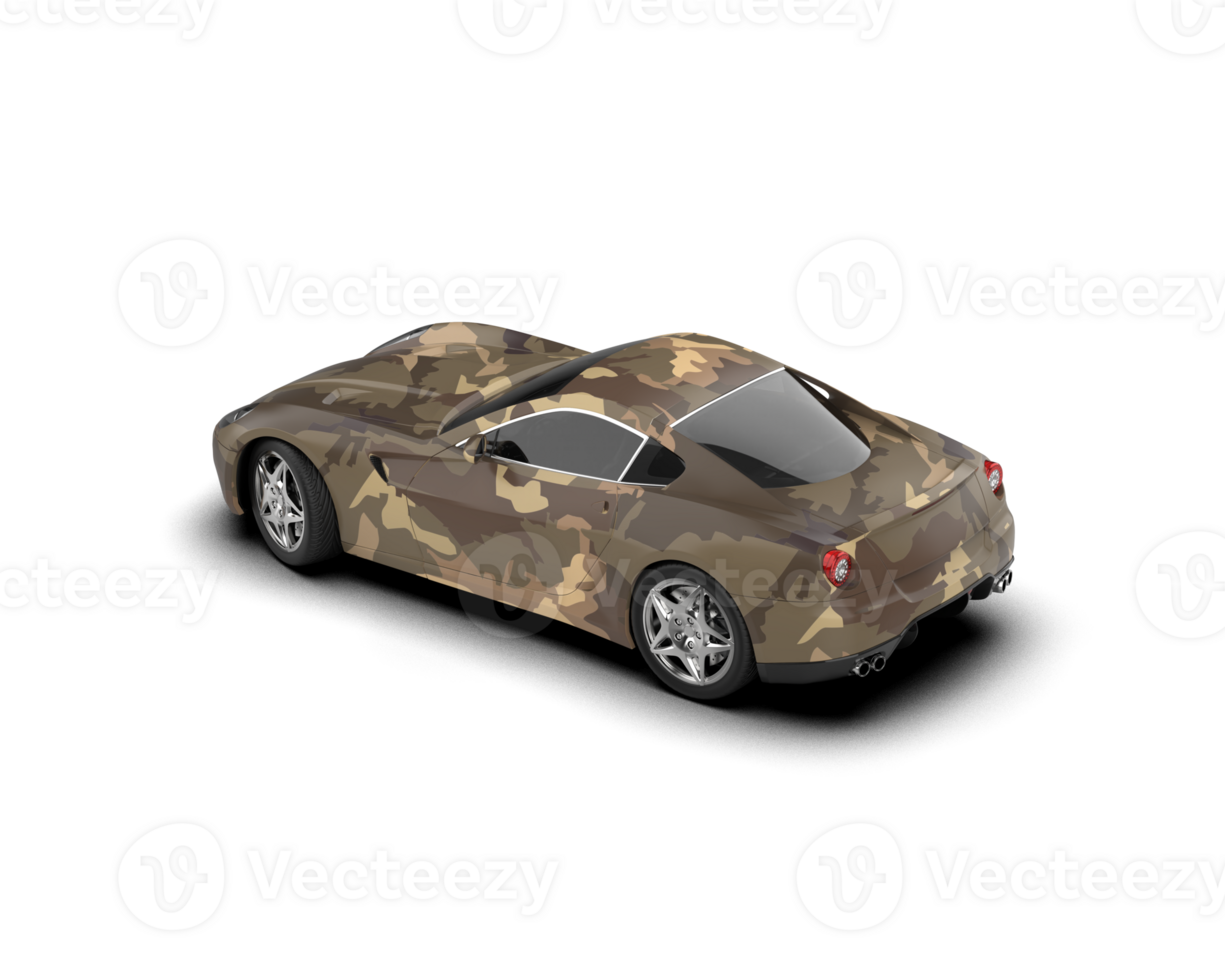 Realistic sport car isolated on background. 3d rendering - illustration png