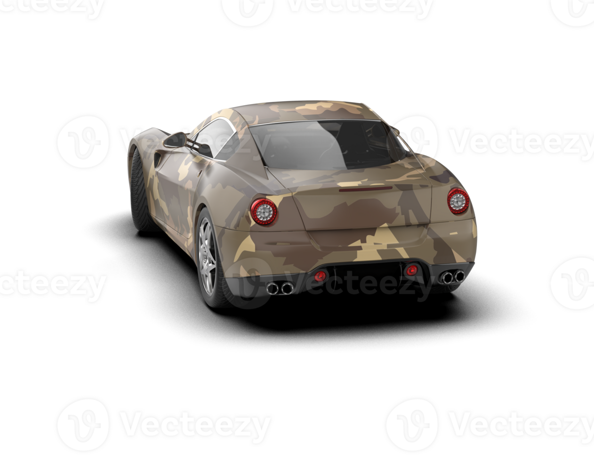 Realistic sport car isolated on background. 3d rendering - illustration png
