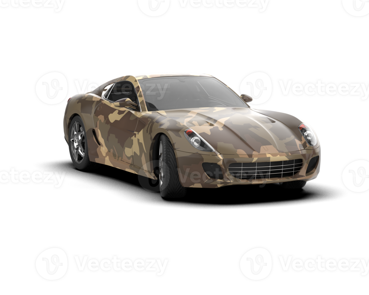 Realistic sport car isolated on background. 3d rendering - illustration png