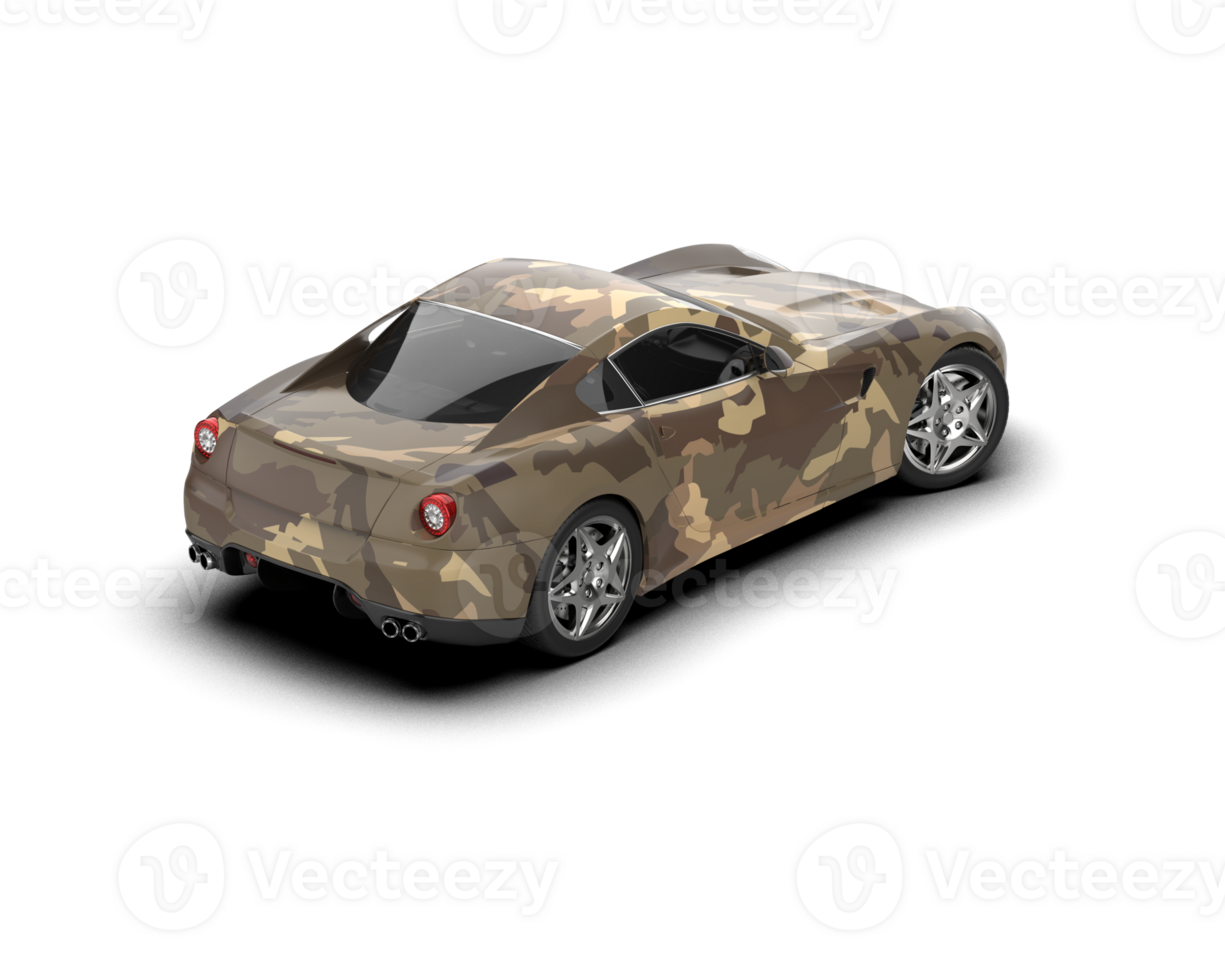 Realistic sport car isolated on background. 3d rendering - illustration png
