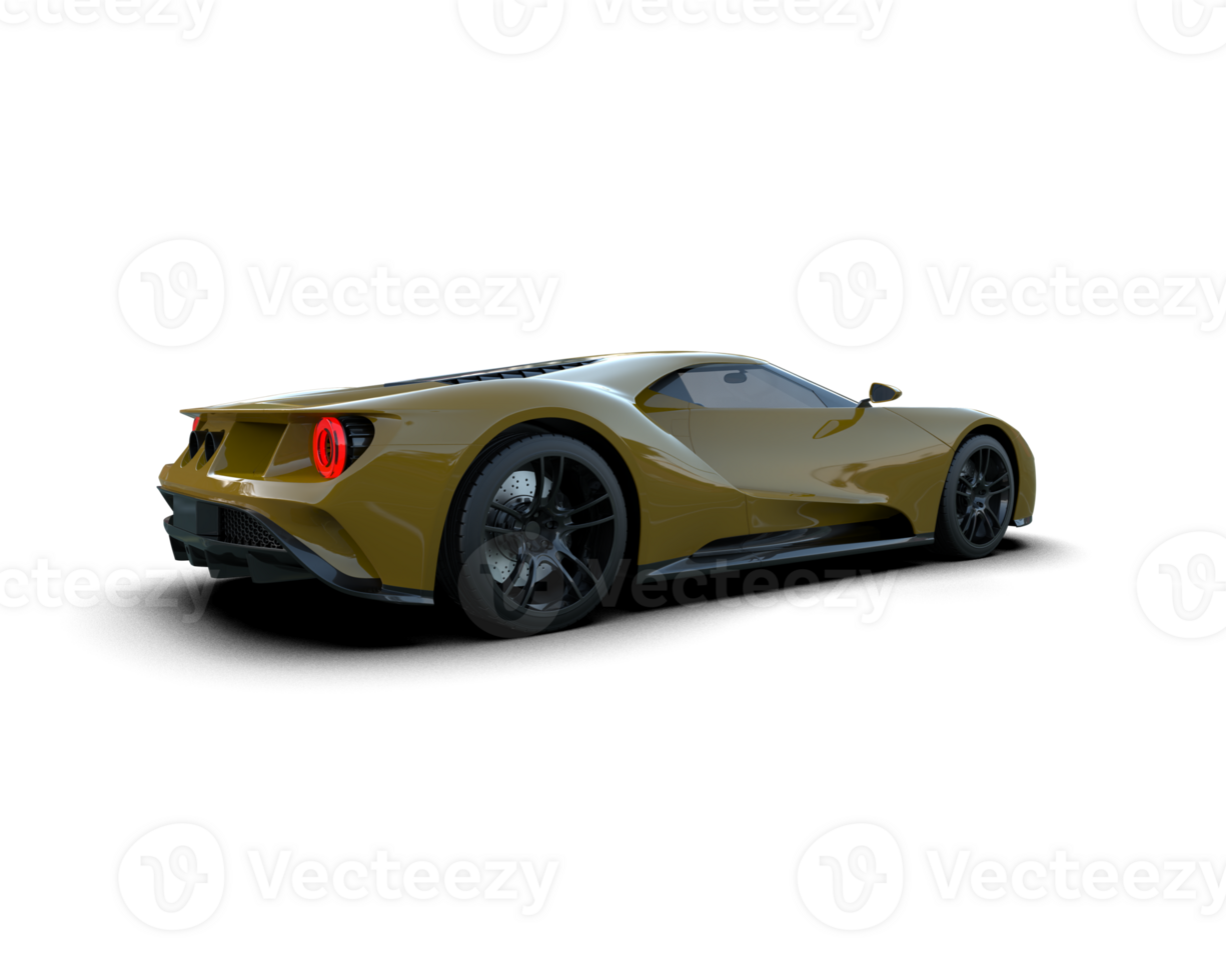 Realistic sport car isolated on background. 3d rendering - illustration png