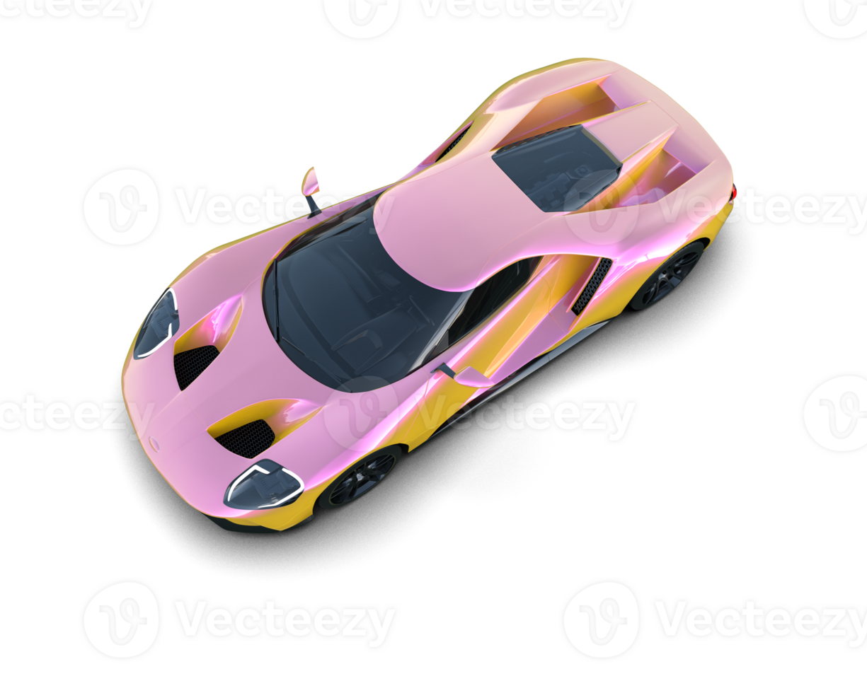 Realistic sport car isolated on background. 3d rendering - illustration png