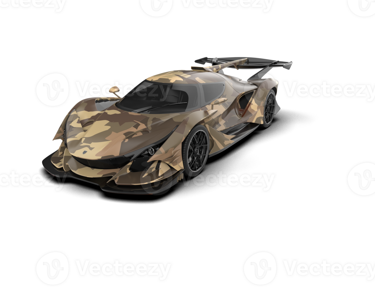 Realistic sport car isolated on background. 3d rendering - illustration png