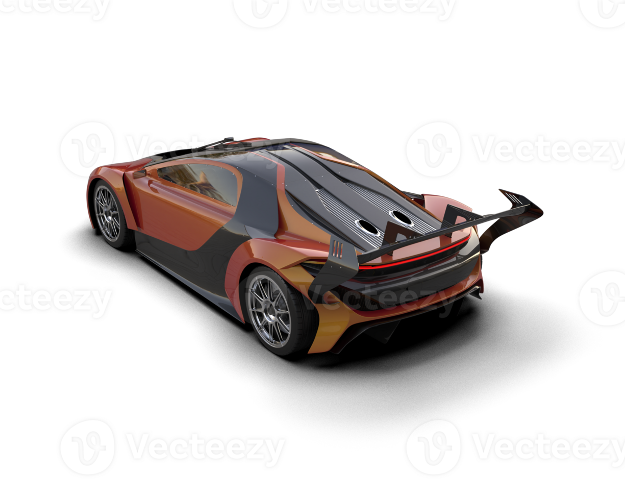 Realistic sport car isolated on background. 3d rendering - illustration png