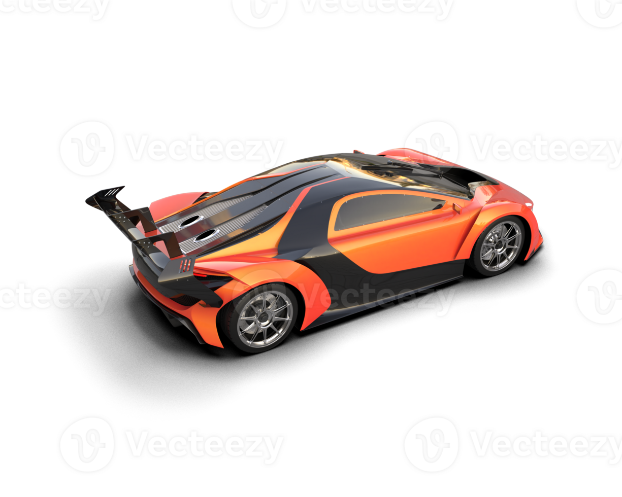 Realistic sport car isolated on background. 3d rendering - illustration png