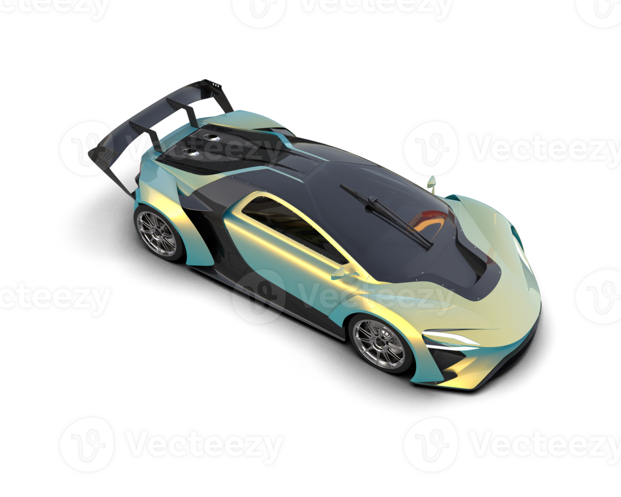 Realistic sport car isolated on background. 3d rendering - illustration png
