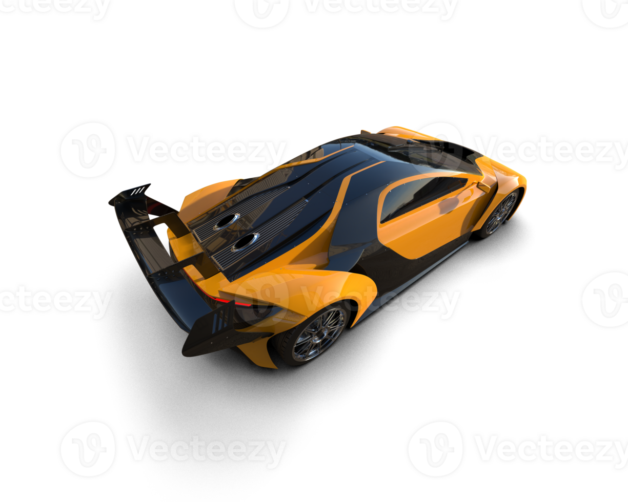 Realistic sport car isolated on background. 3d rendering - illustration png