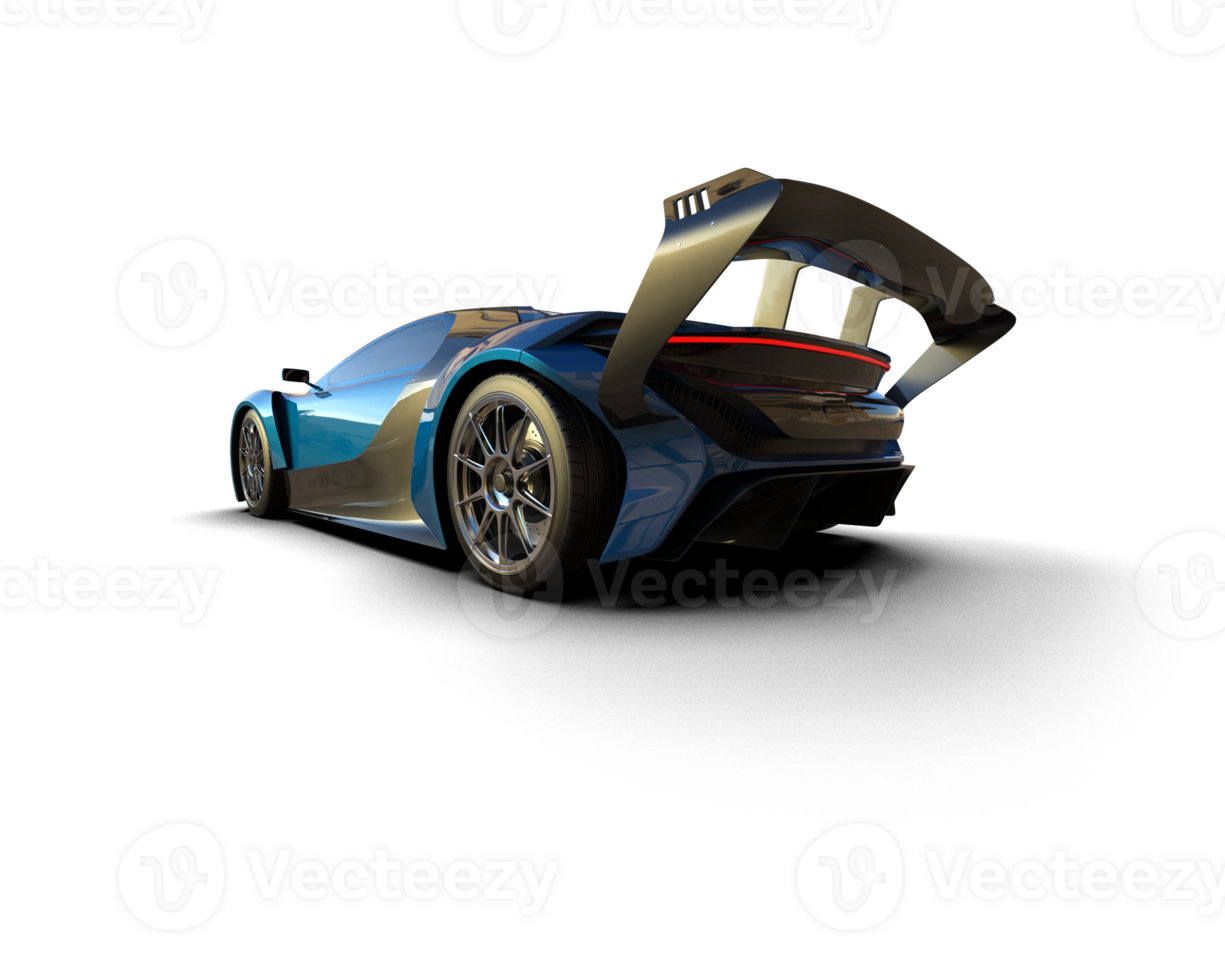 Realistic sport car isolated on background. 3d rendering - illustration png