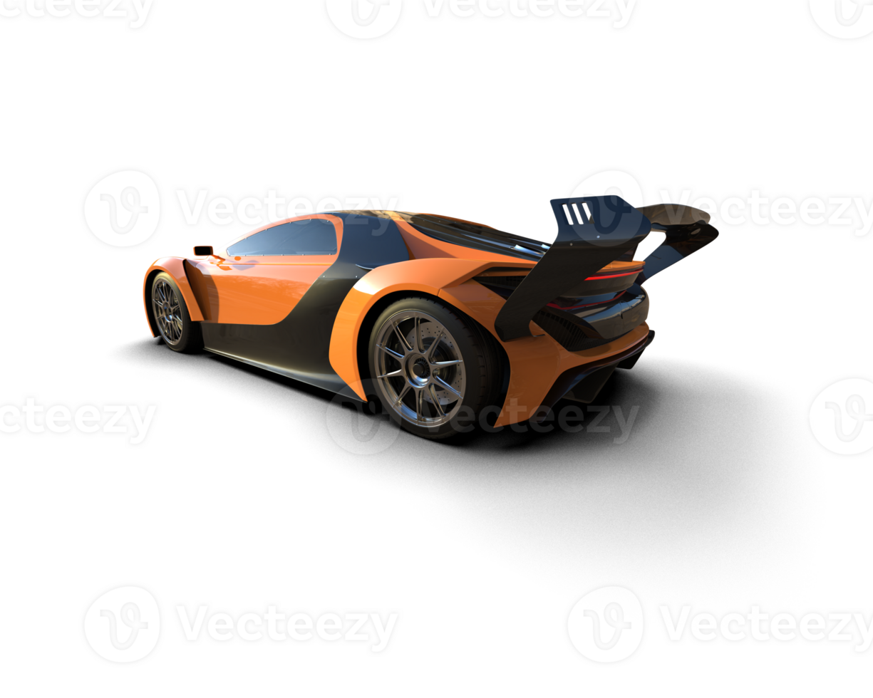 Realistic sport car isolated on background. 3d rendering - illustration png