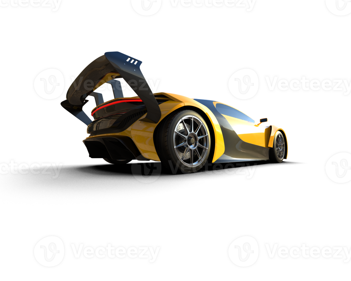 Realistic sport car isolated on background. 3d rendering - illustration png