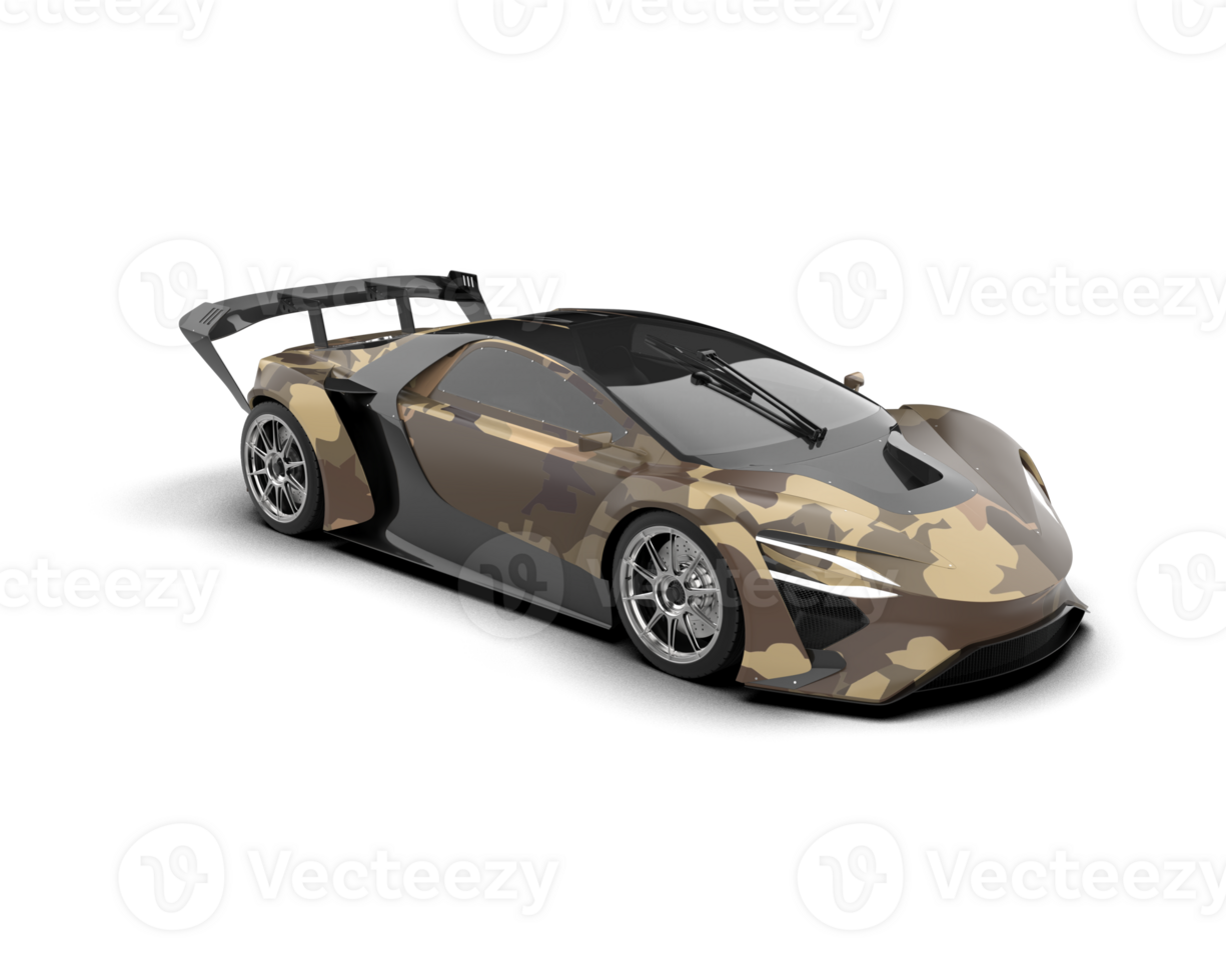 Realistic sport car isolated on background. 3d rendering - illustration png