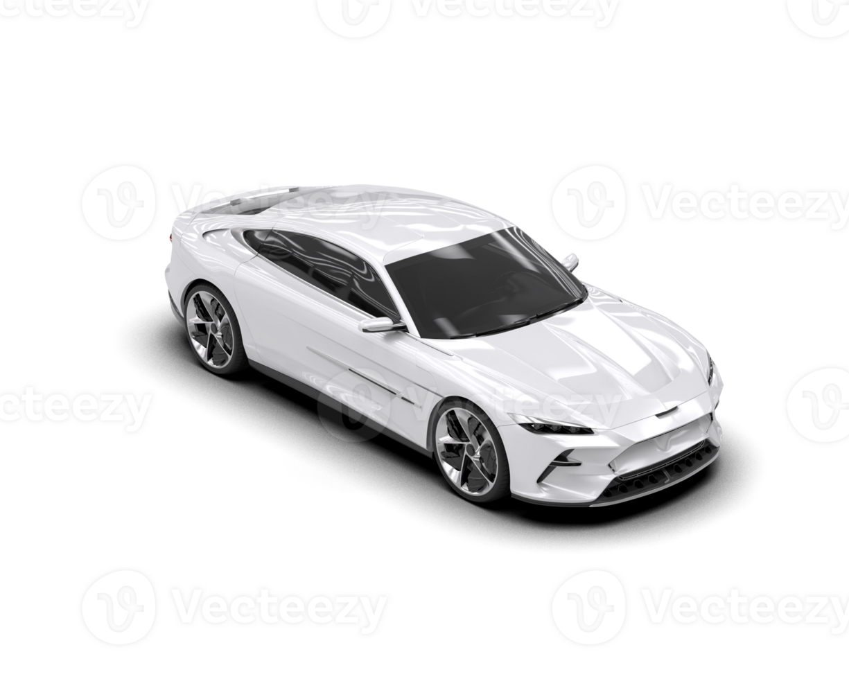 Realistic sport car isolated on background. 3d rendering - illustration png
