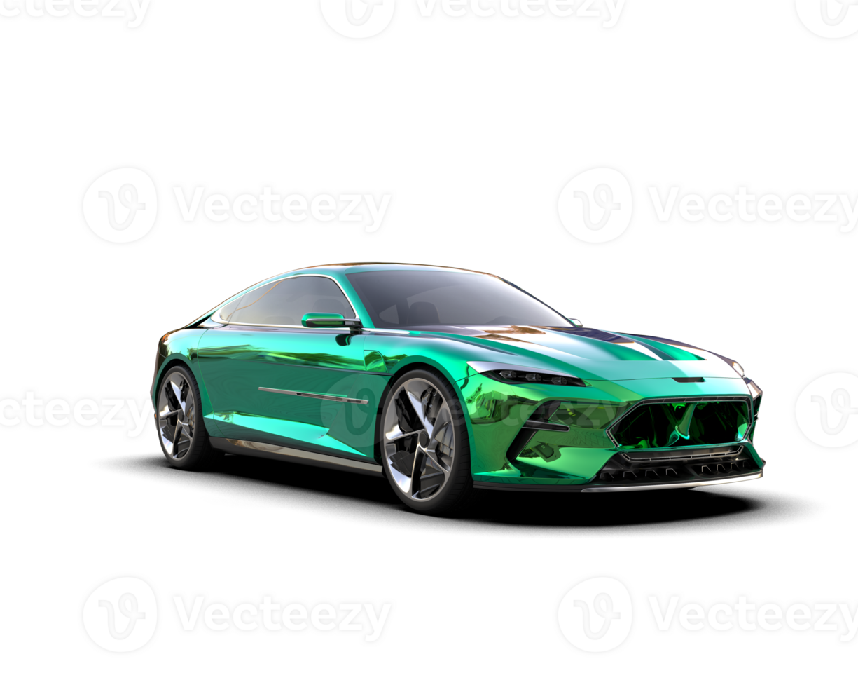 Realistic sport car isolated on background. 3d rendering - illustration png