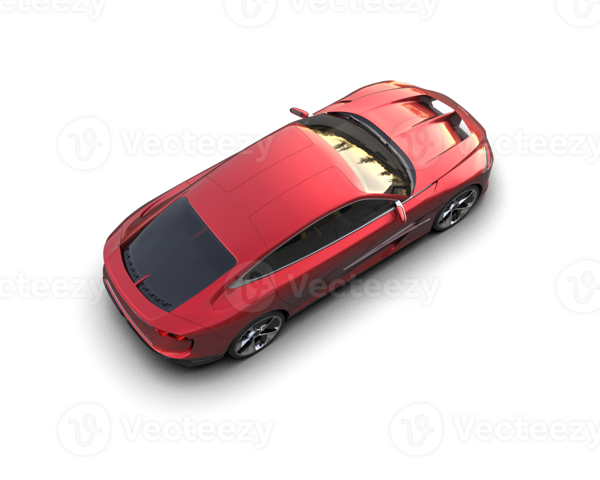 Realistic sport car isolated on background. 3d rendering - illustration png