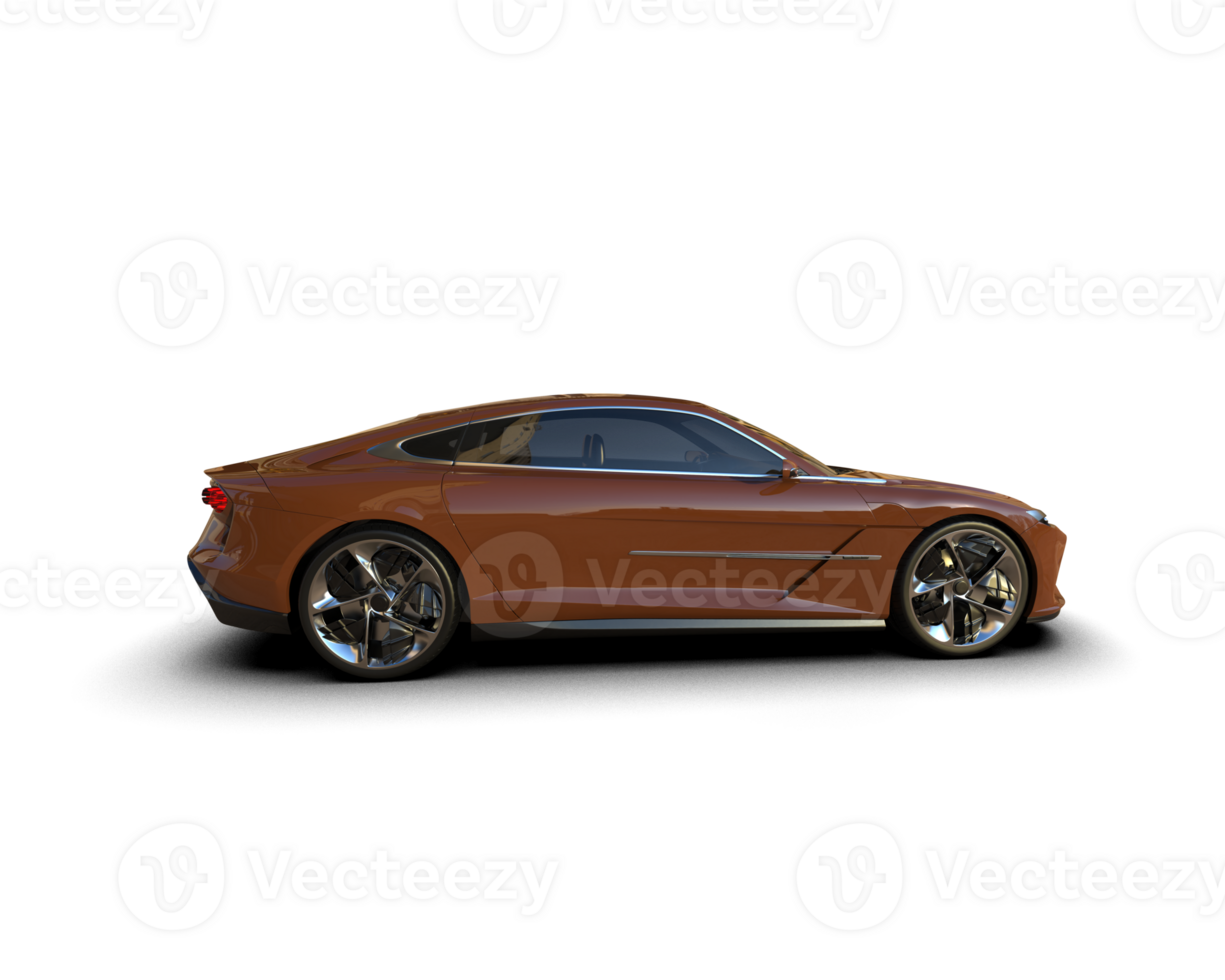 Realistic sport car isolated on background. 3d rendering - illustration png