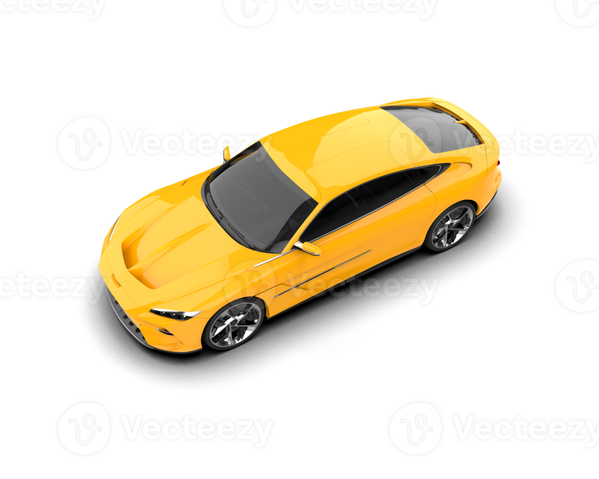 Realistic sport car isolated on background. 3d rendering - illustration png