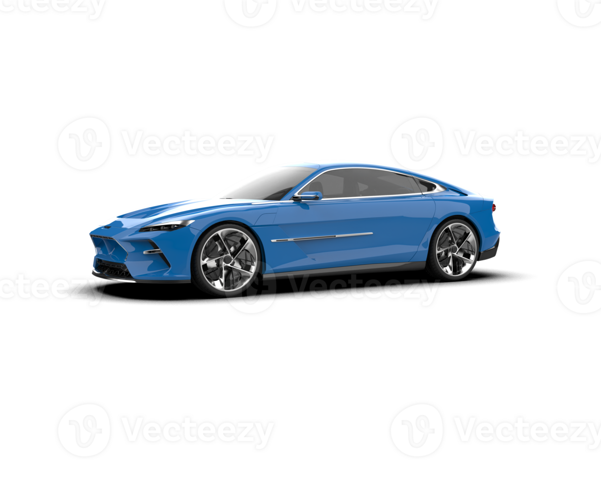 Realistic sport car isolated on background. 3d rendering - illustration png
