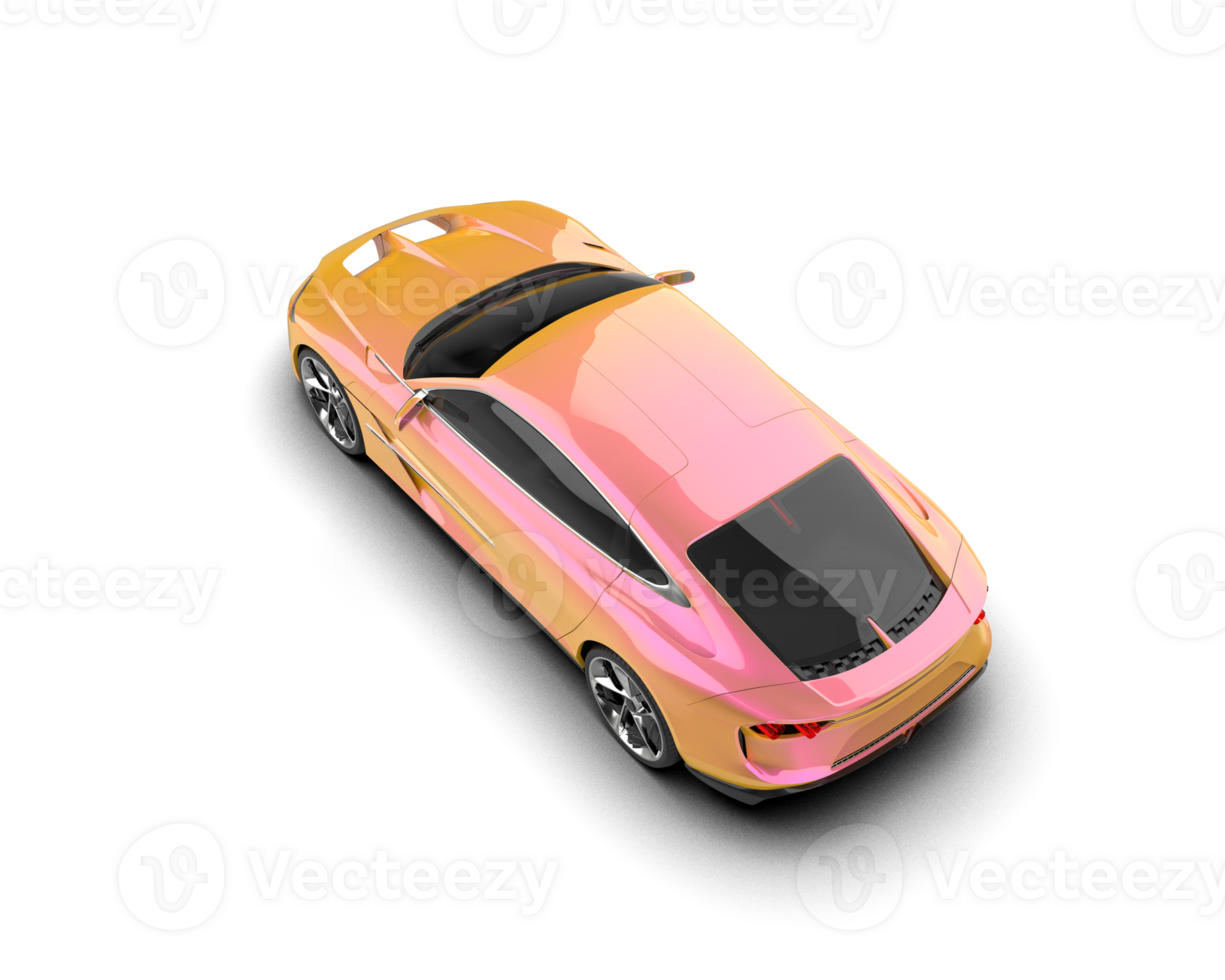 Realistic sport car isolated on background. 3d rendering - illustration png