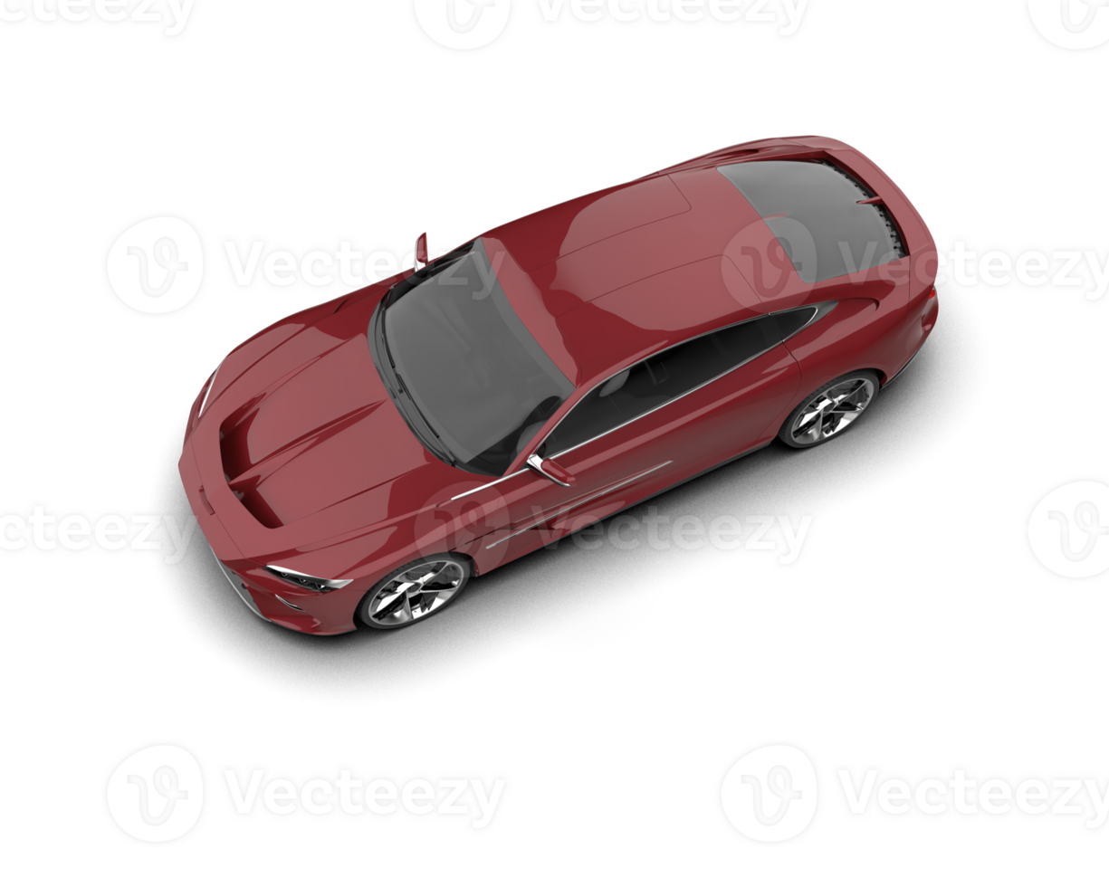 Realistic sport car isolated on background. 3d rendering - illustration png
