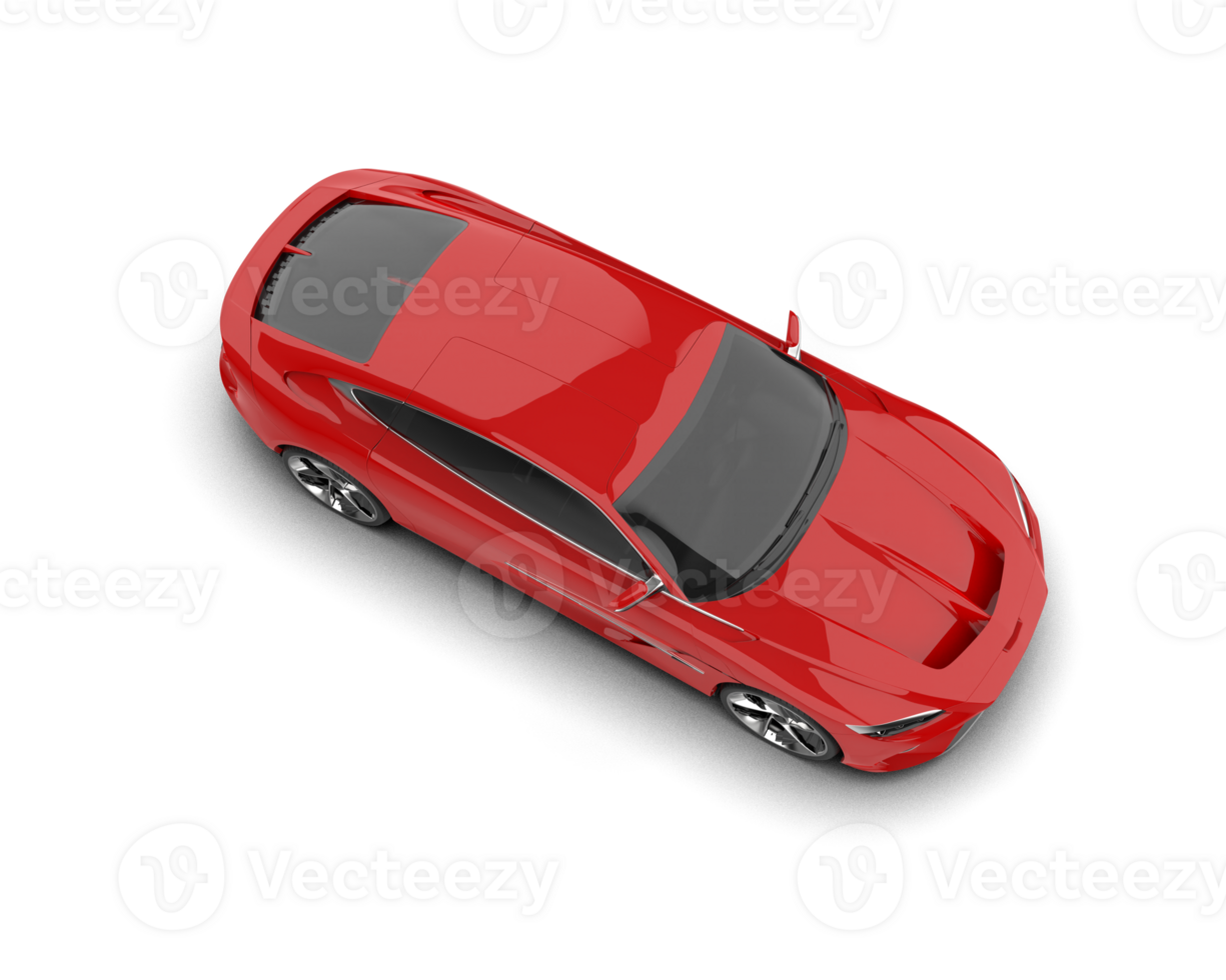 Realistic sport car isolated on background. 3d rendering - illustration png