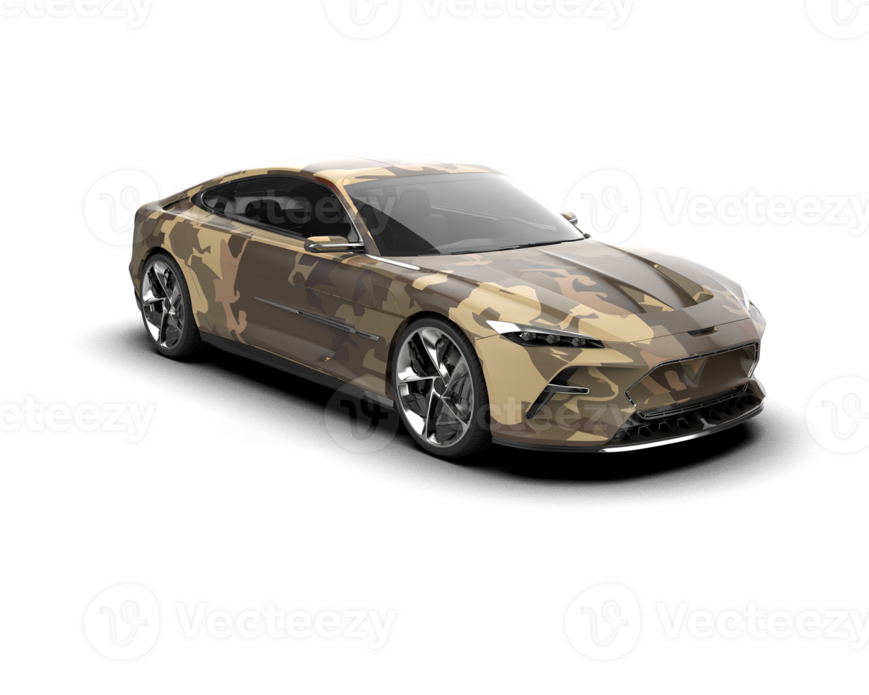 Realistic sport car isolated on background. 3d rendering - illustration png