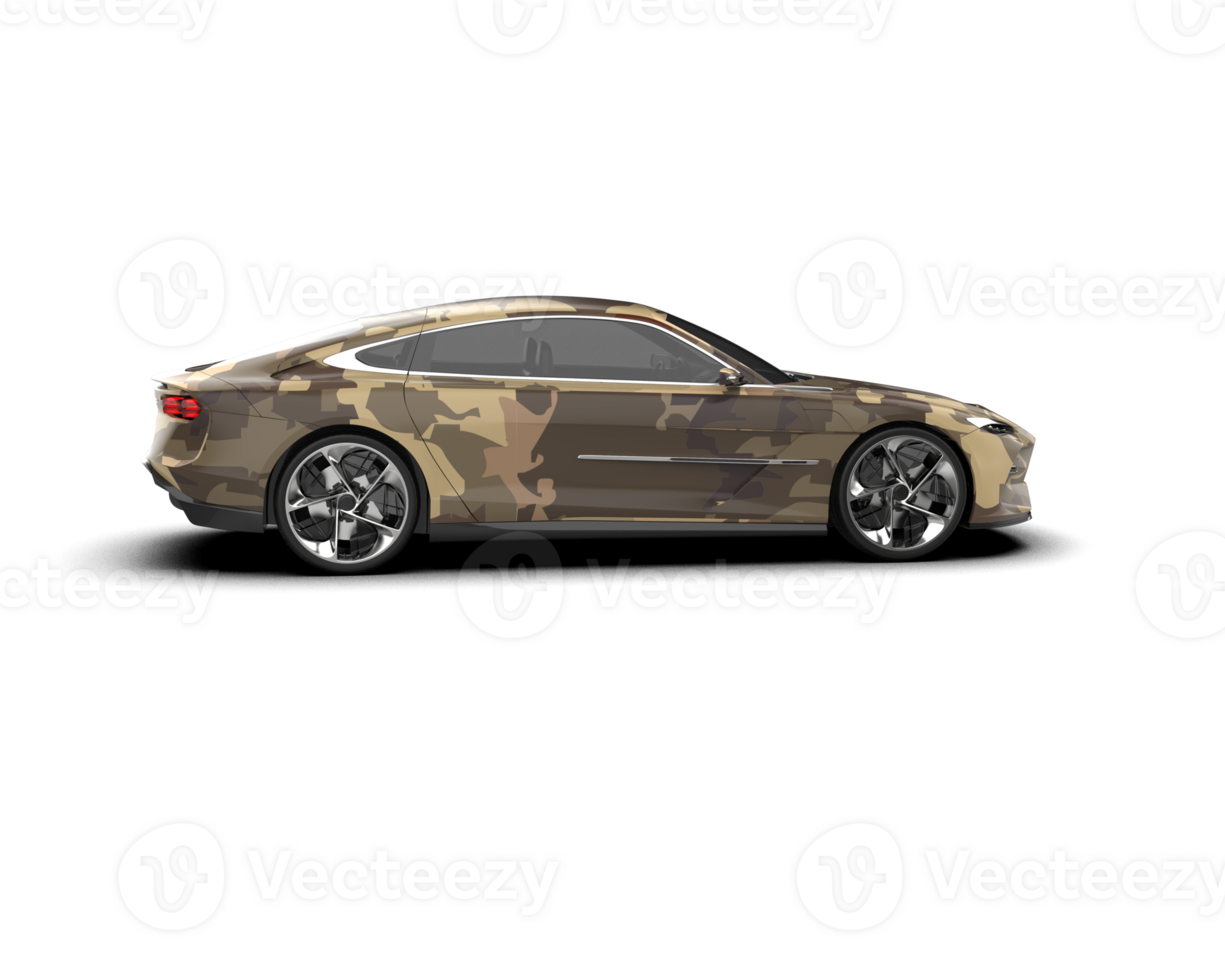 Realistic sport car isolated on background. 3d rendering - illustration png