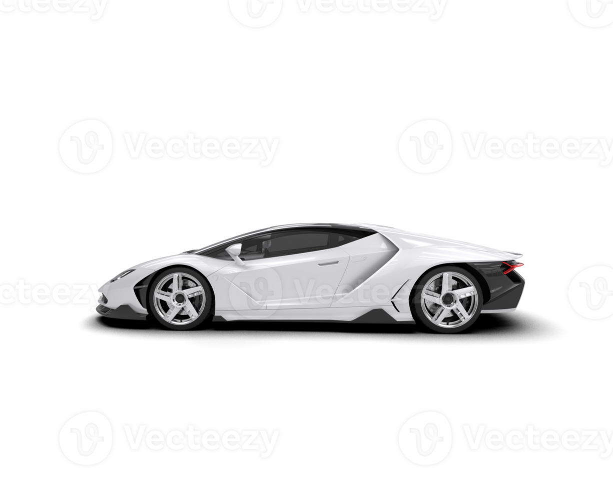 Realistic sport car isolated on background. 3d rendering - illustration png