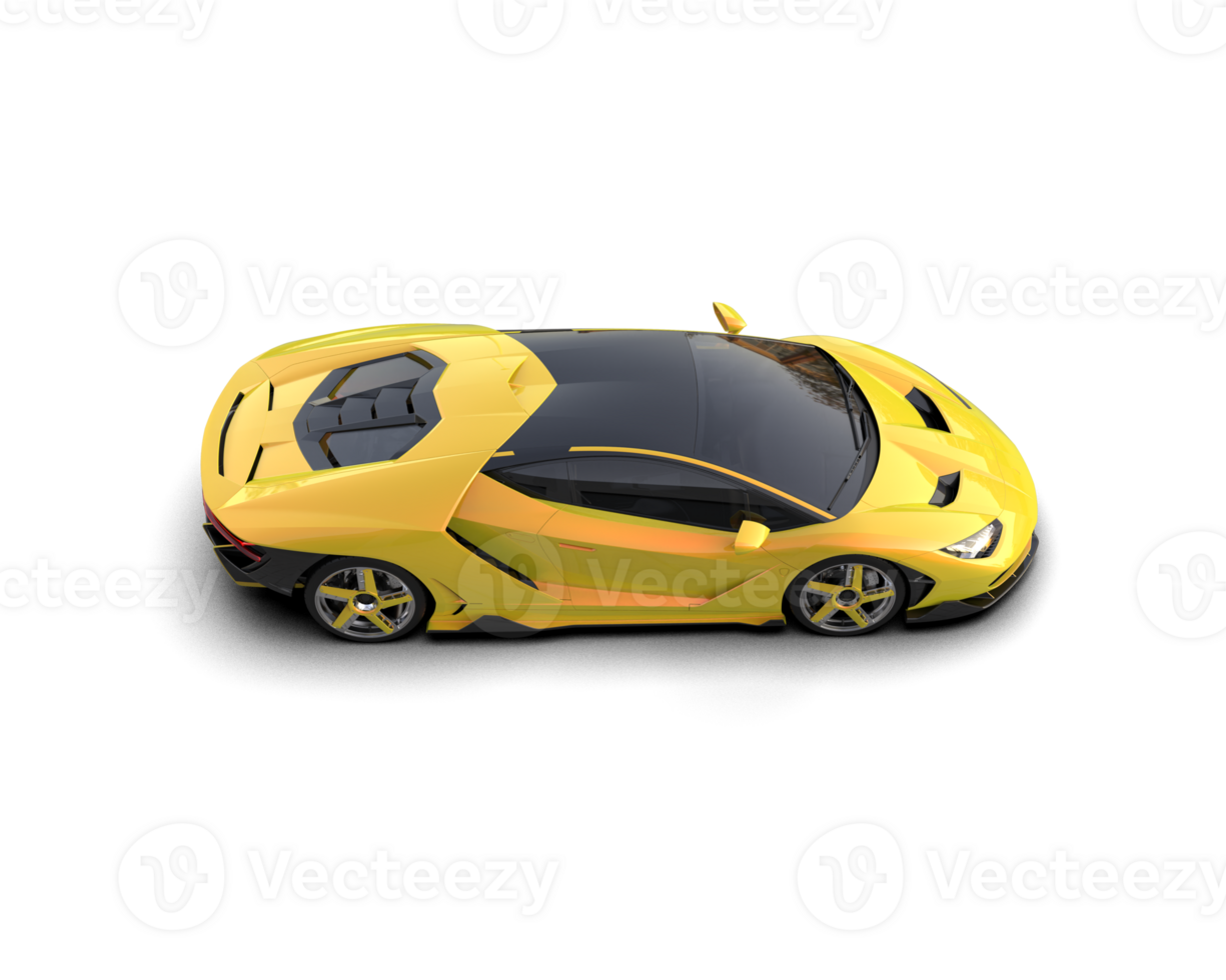 Realistic sport car isolated on background. 3d rendering - illustration png