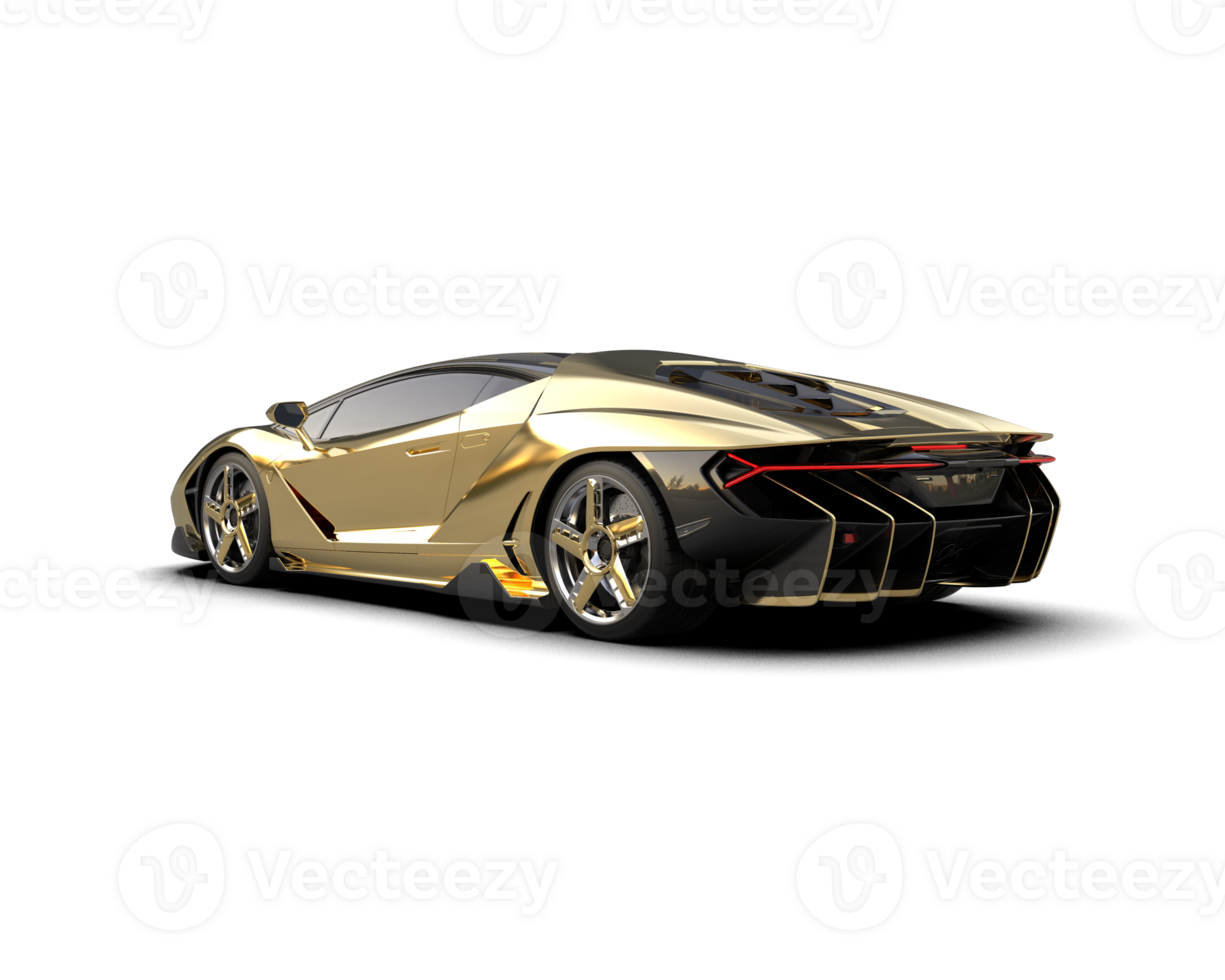 Realistic sport car isolated on background. 3d rendering - illustration png