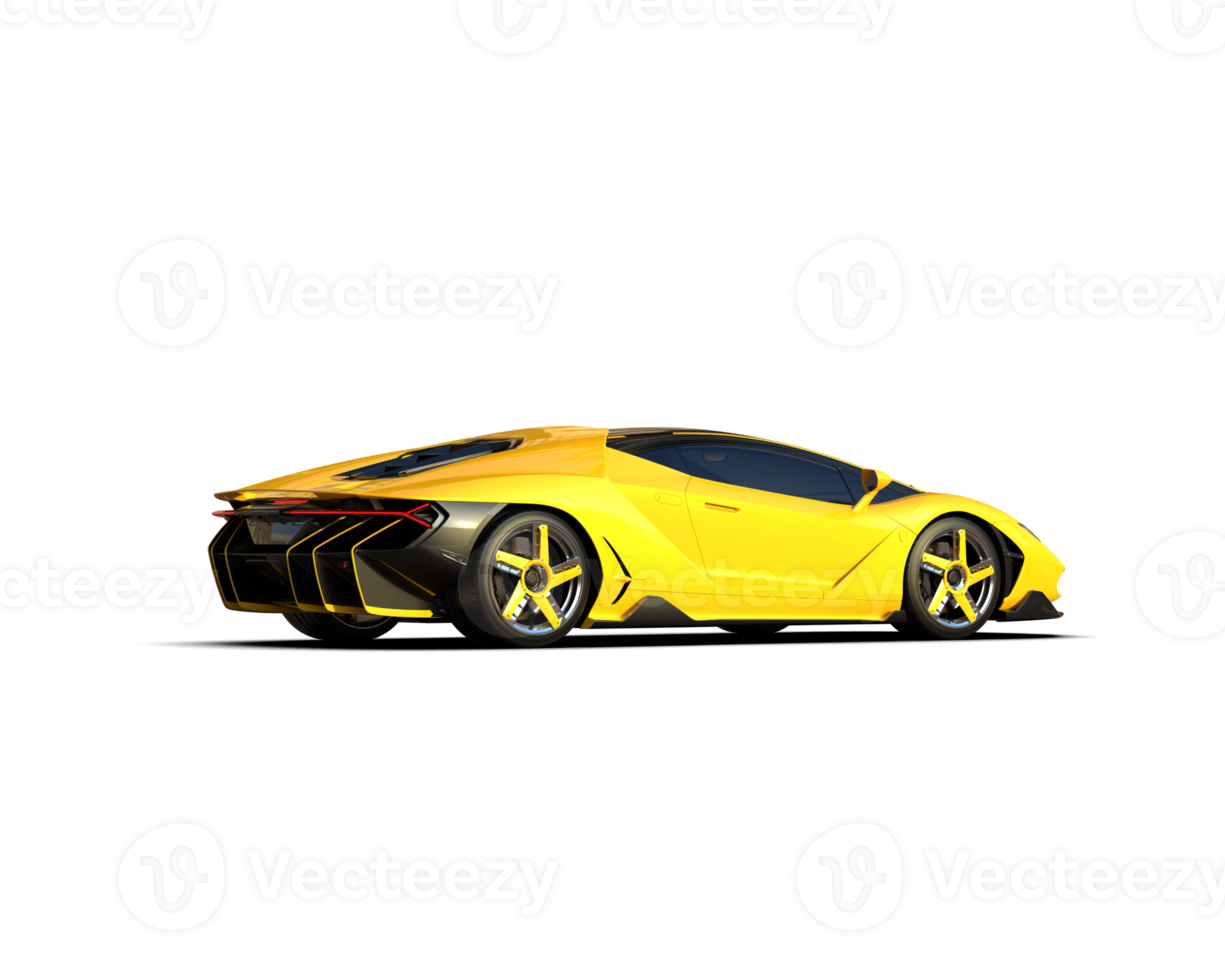 Realistic sport car isolated on background. 3d rendering - illustration png