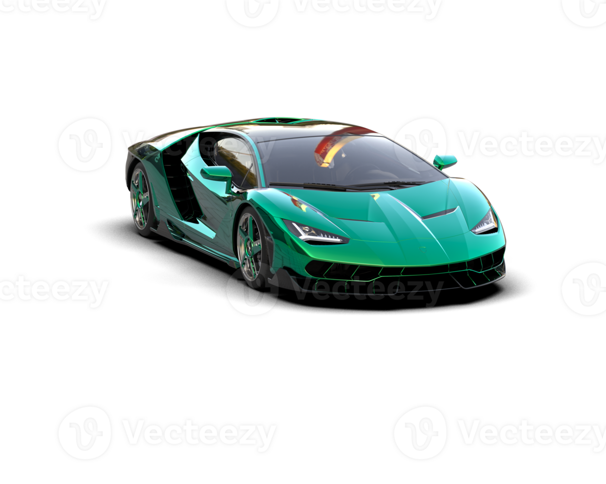 Realistic sport car isolated on background. 3d rendering - illustration png