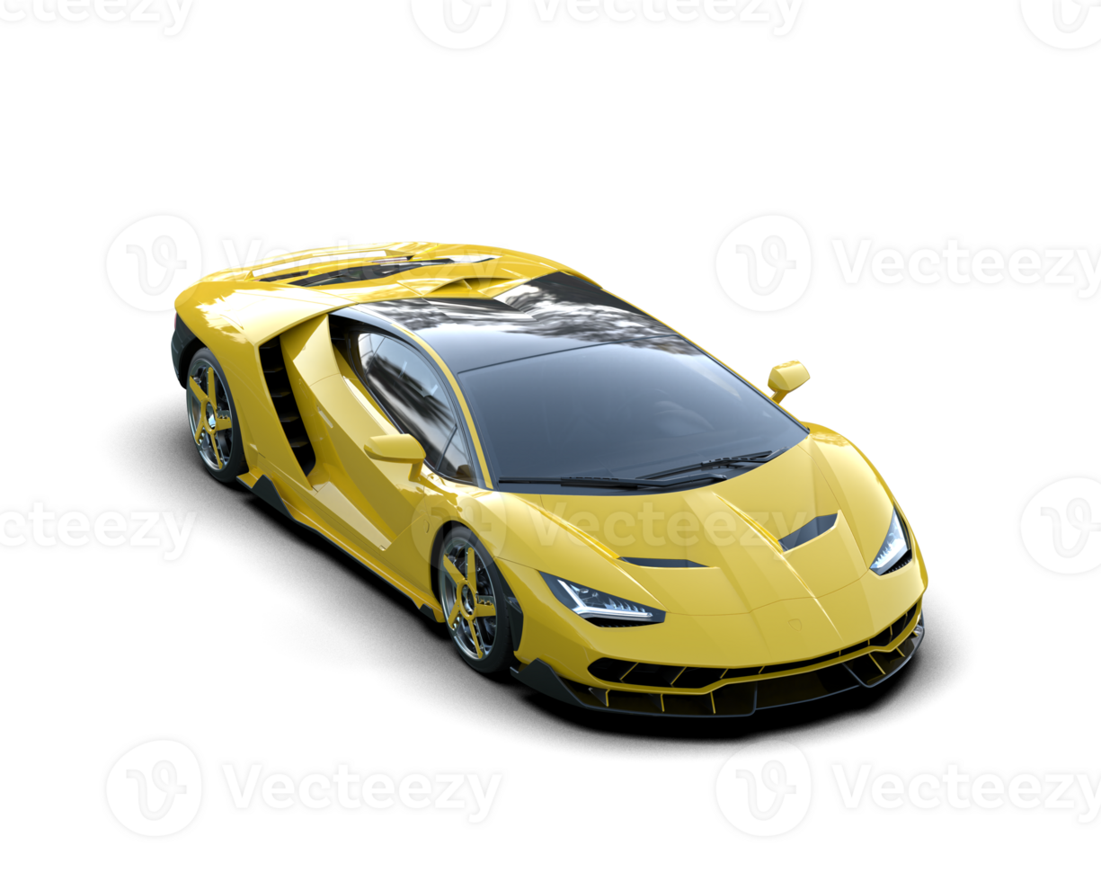 Realistic sport car isolated on background. 3d rendering - illustration png