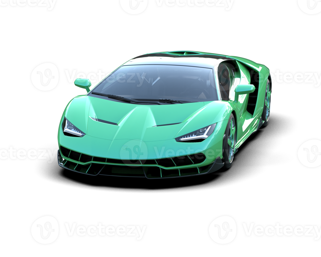 Realistic sport car isolated on background. 3d rendering - illustration png