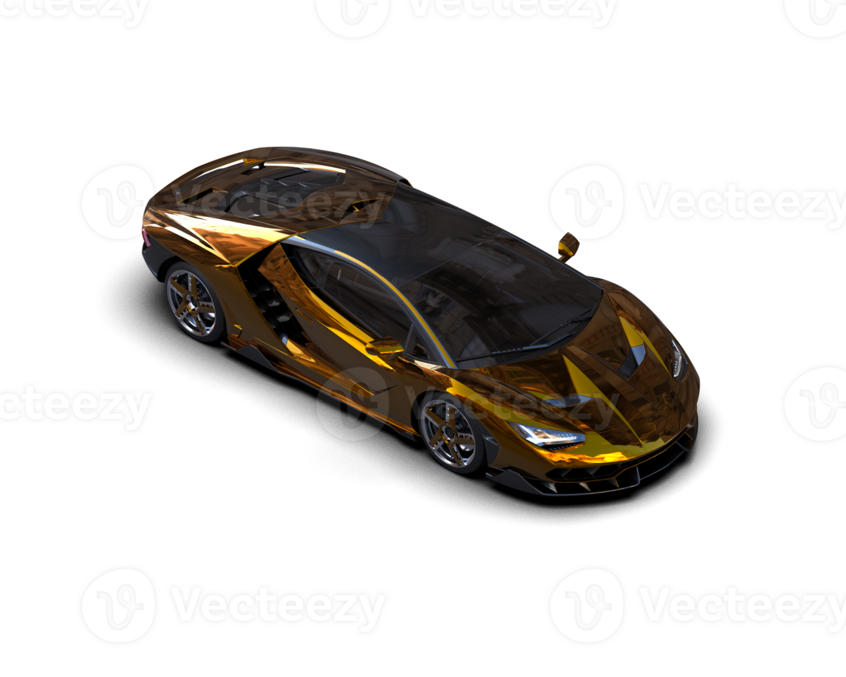 Realistic sport car isolated on background. 3d rendering - illustration png