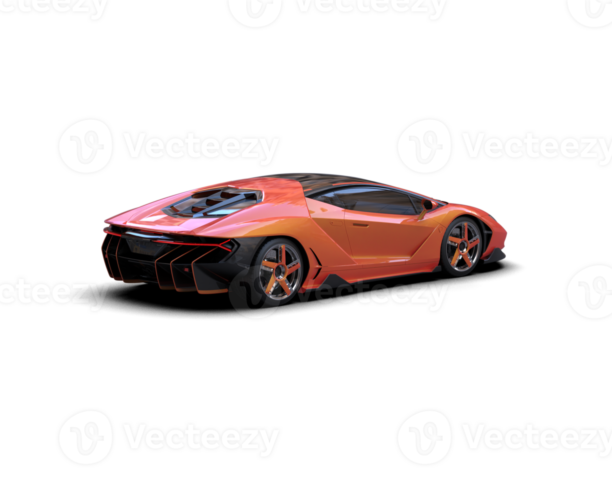 Realistic sport car isolated on background. 3d rendering - illustration png