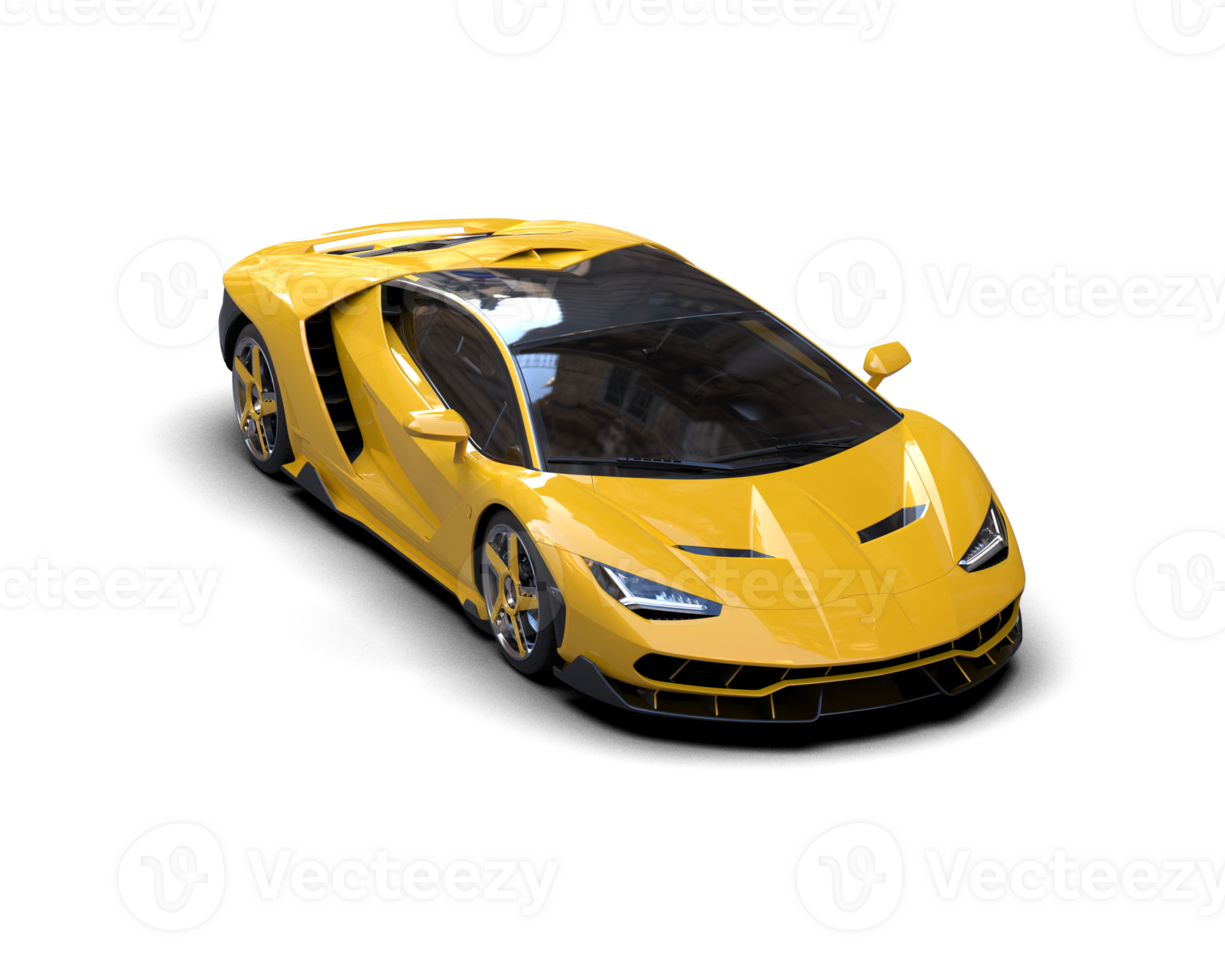 Realistic sport car isolated on background. 3d rendering - illustration png