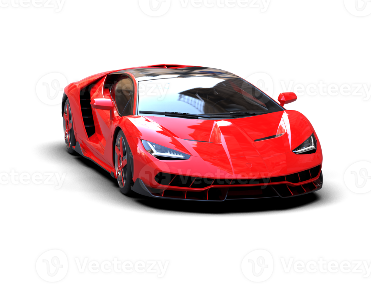 Realistic sport car isolated on background. 3d rendering - illustration png