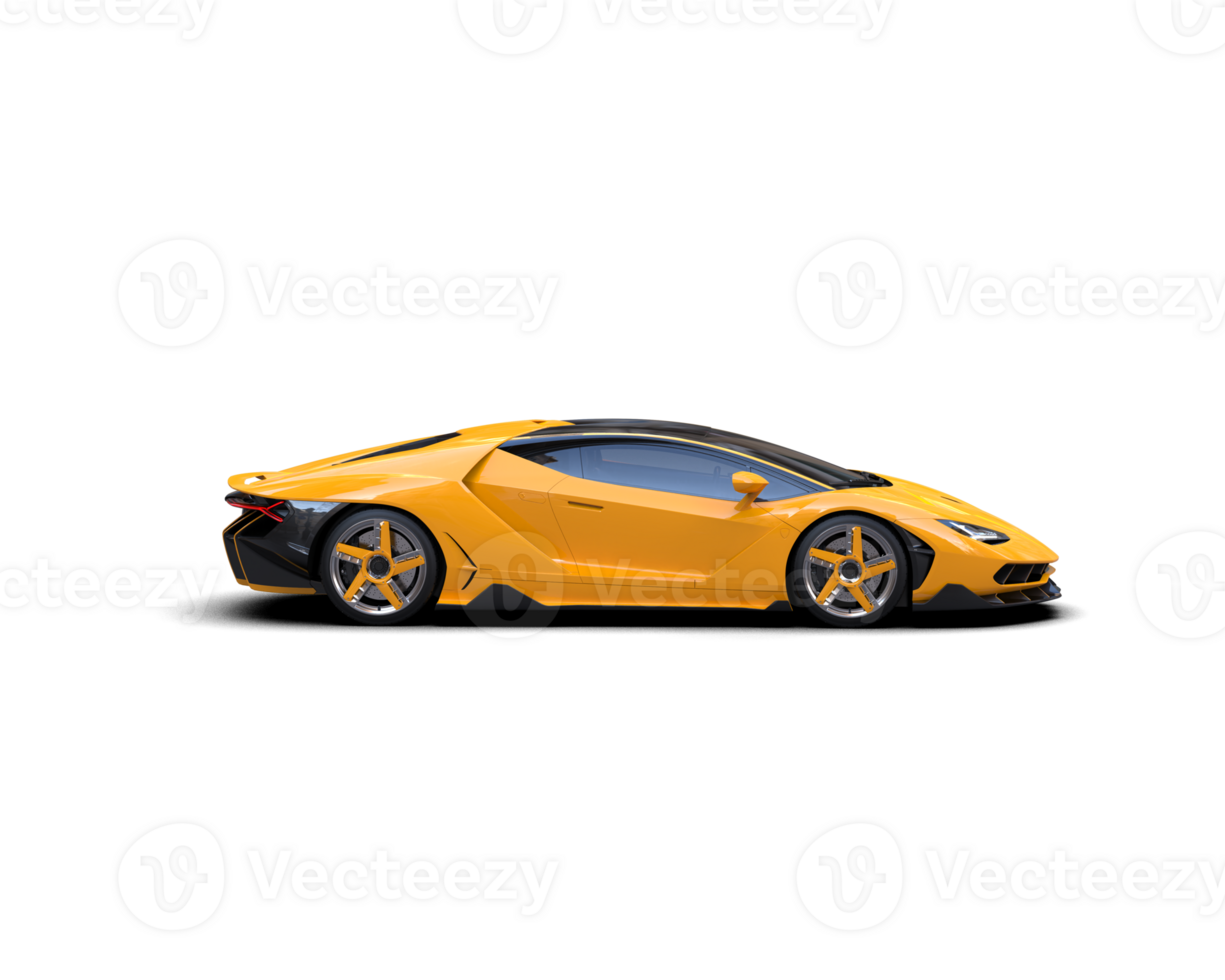 Realistic sport car isolated on background. 3d rendering - illustration png