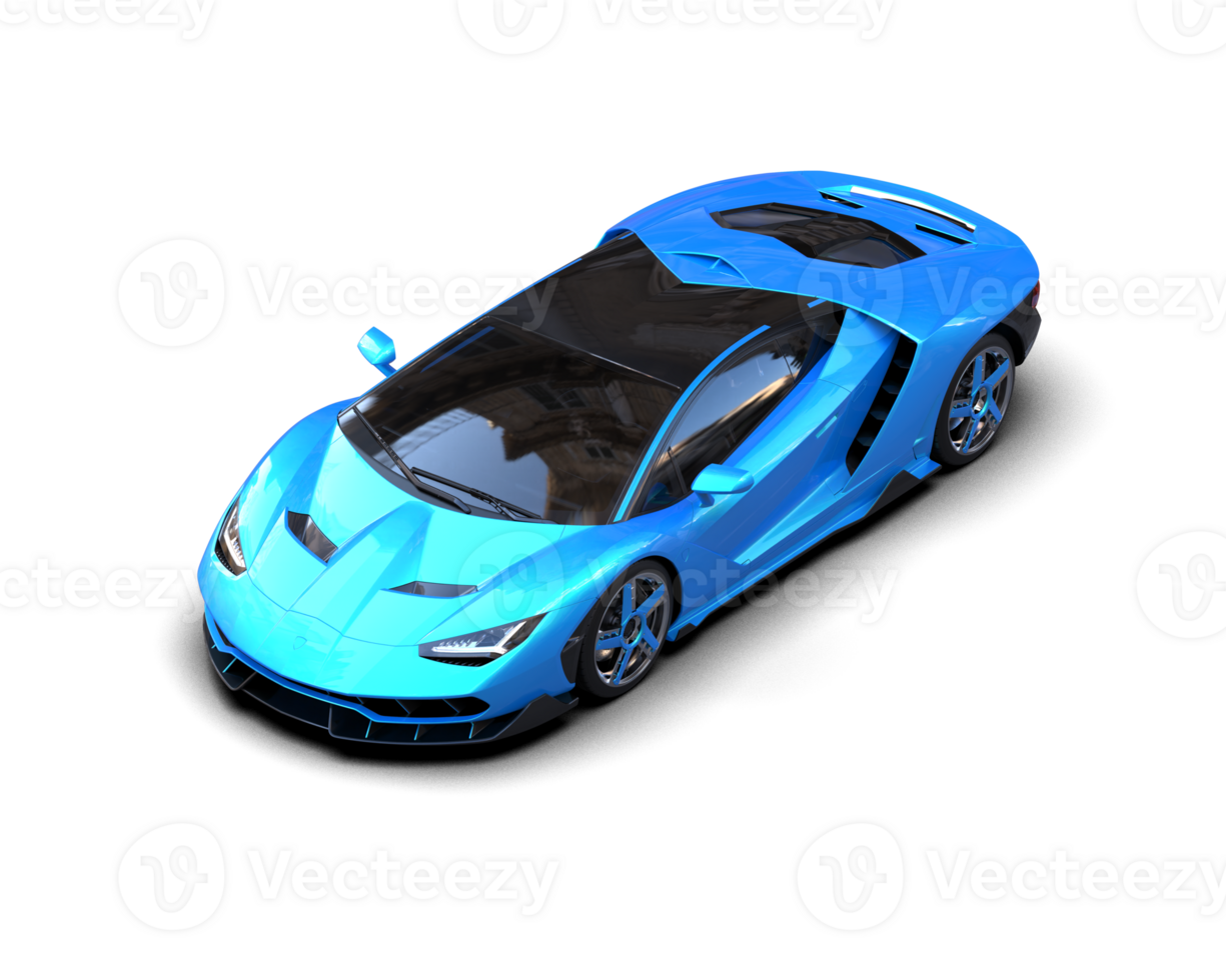 Realistic sport car isolated on background. 3d rendering - illustration png