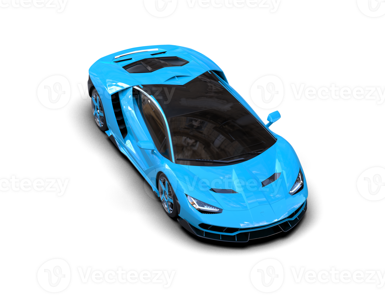 Realistic sport car isolated on background. 3d rendering - illustration png