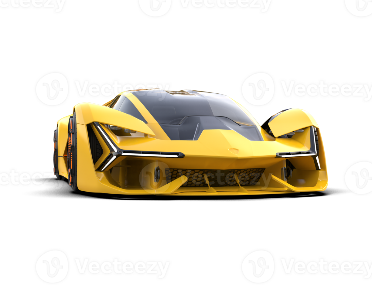 Realistic sport car isolated on background. 3d rendering - illustration png
