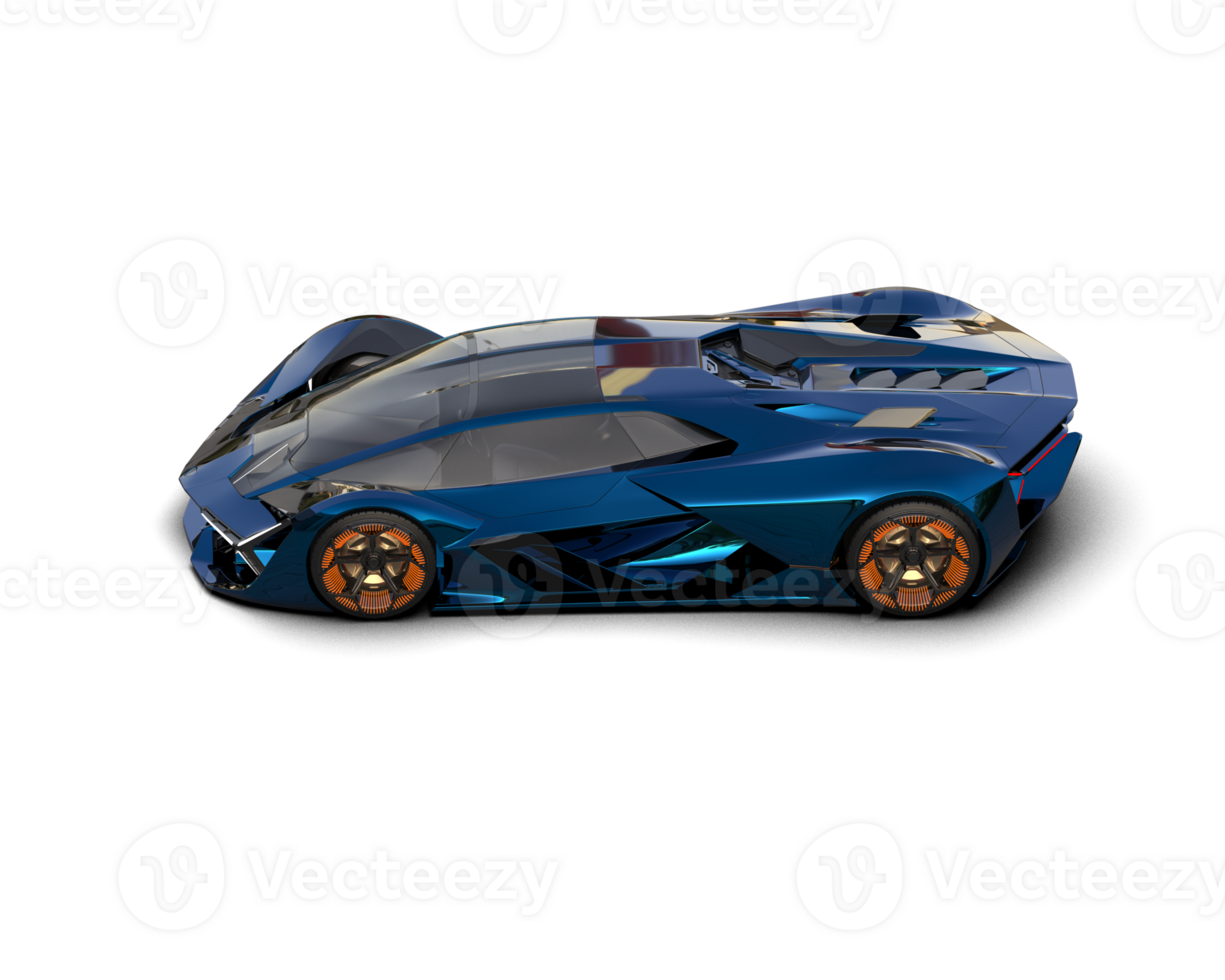 Realistic sport car isolated on background. 3d rendering - illustration png