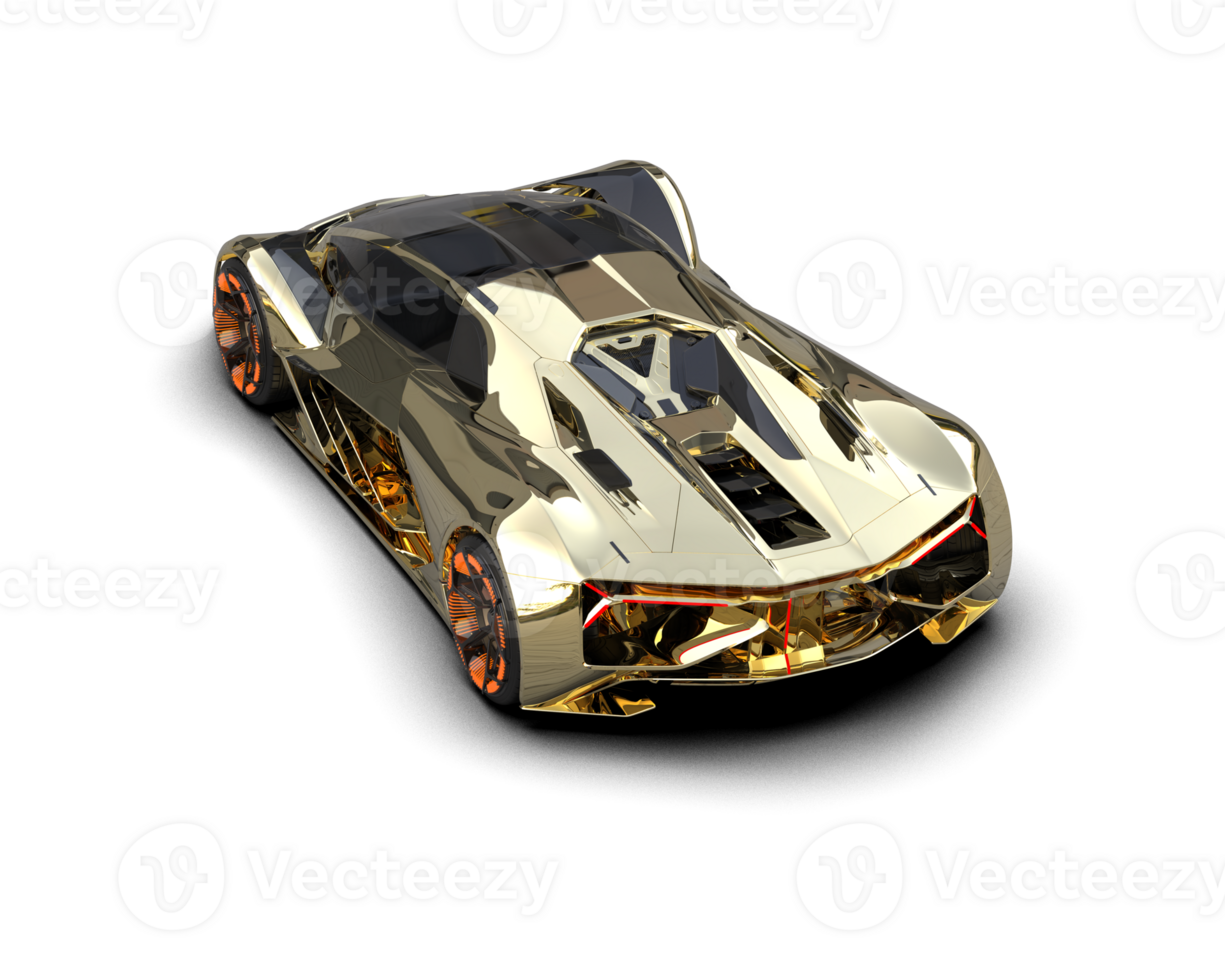 Realistic sport car isolated on background. 3d rendering - illustration png